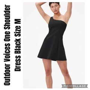 Outdoor Voices One Shoulder Dress Black Size M